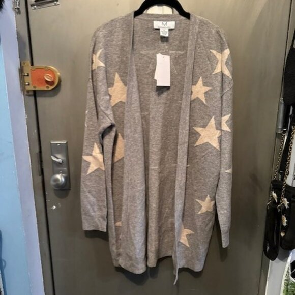 Magaschino 100% cashmere open front Star cardigan Sweater - Picture 5 of 16
